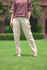 Boxy Linen Shirt / Pleated Linen Trousers