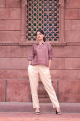 Boxy Linen Shirt / Pleated Linen Trousers