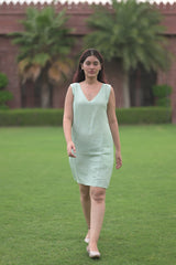 Rustic Sleeveless Suede Mini Dress
