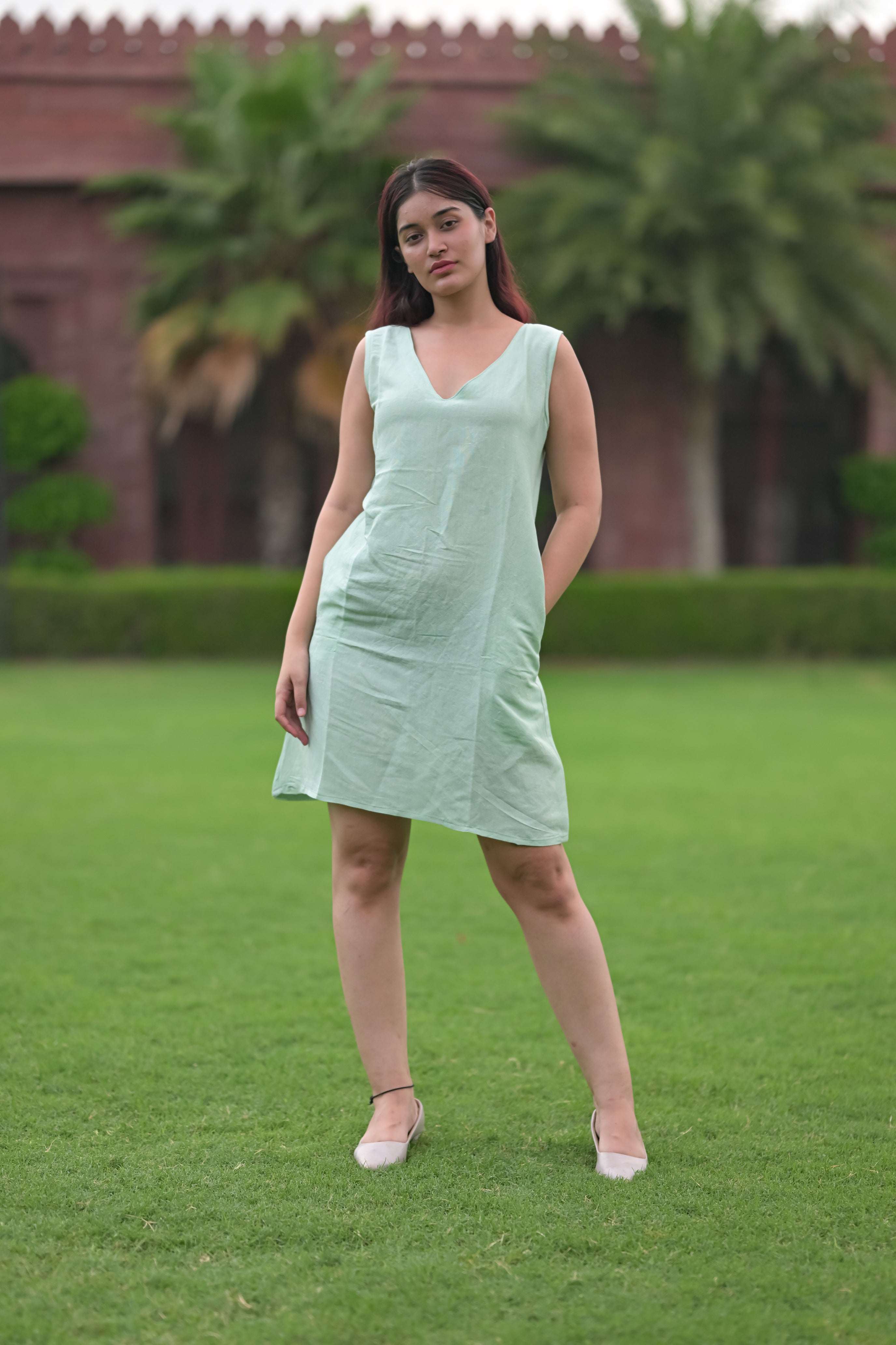 Rustic Sleeveless Suede Mini Dress