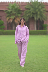 Collared Wide-Leg pant and shirt