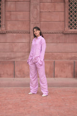 Collared Wide-Leg pant and shirt