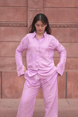 Collared Wide-Leg pant and shirt