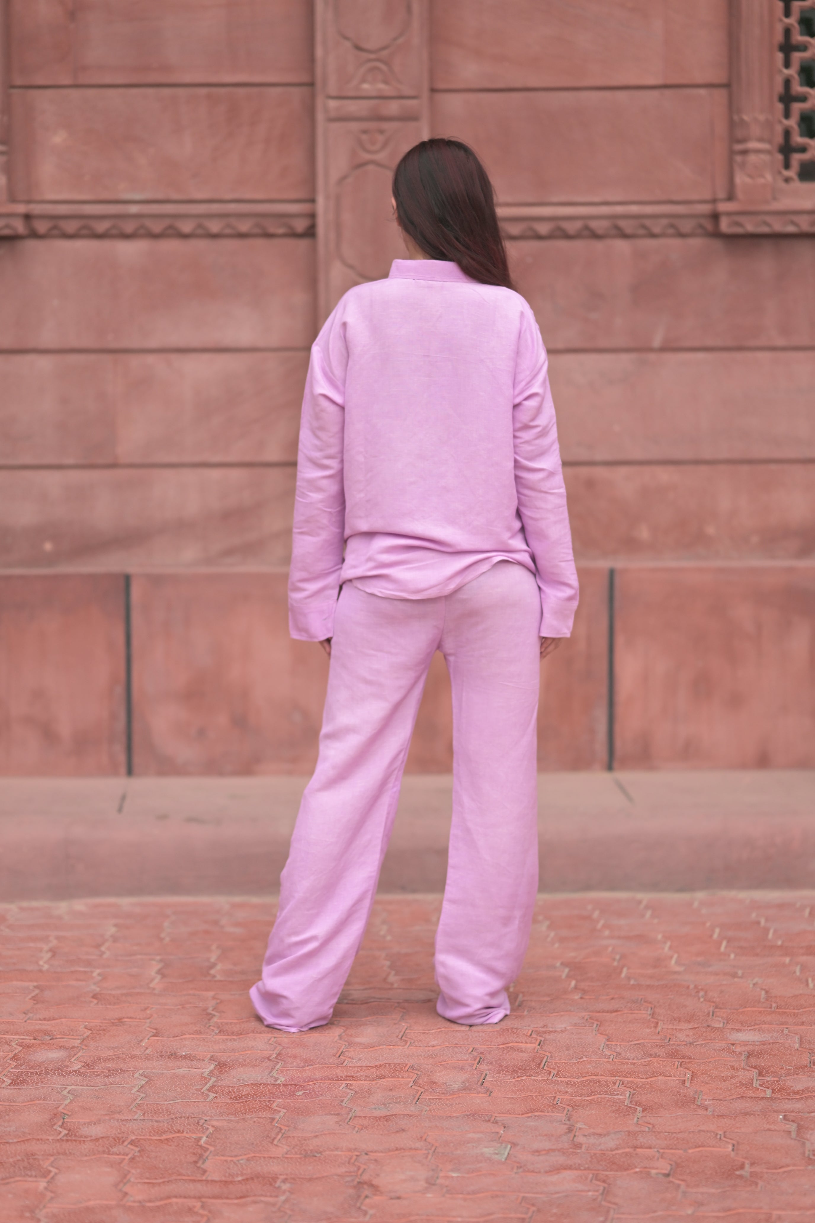 Collared Wide-Leg pant and shirt