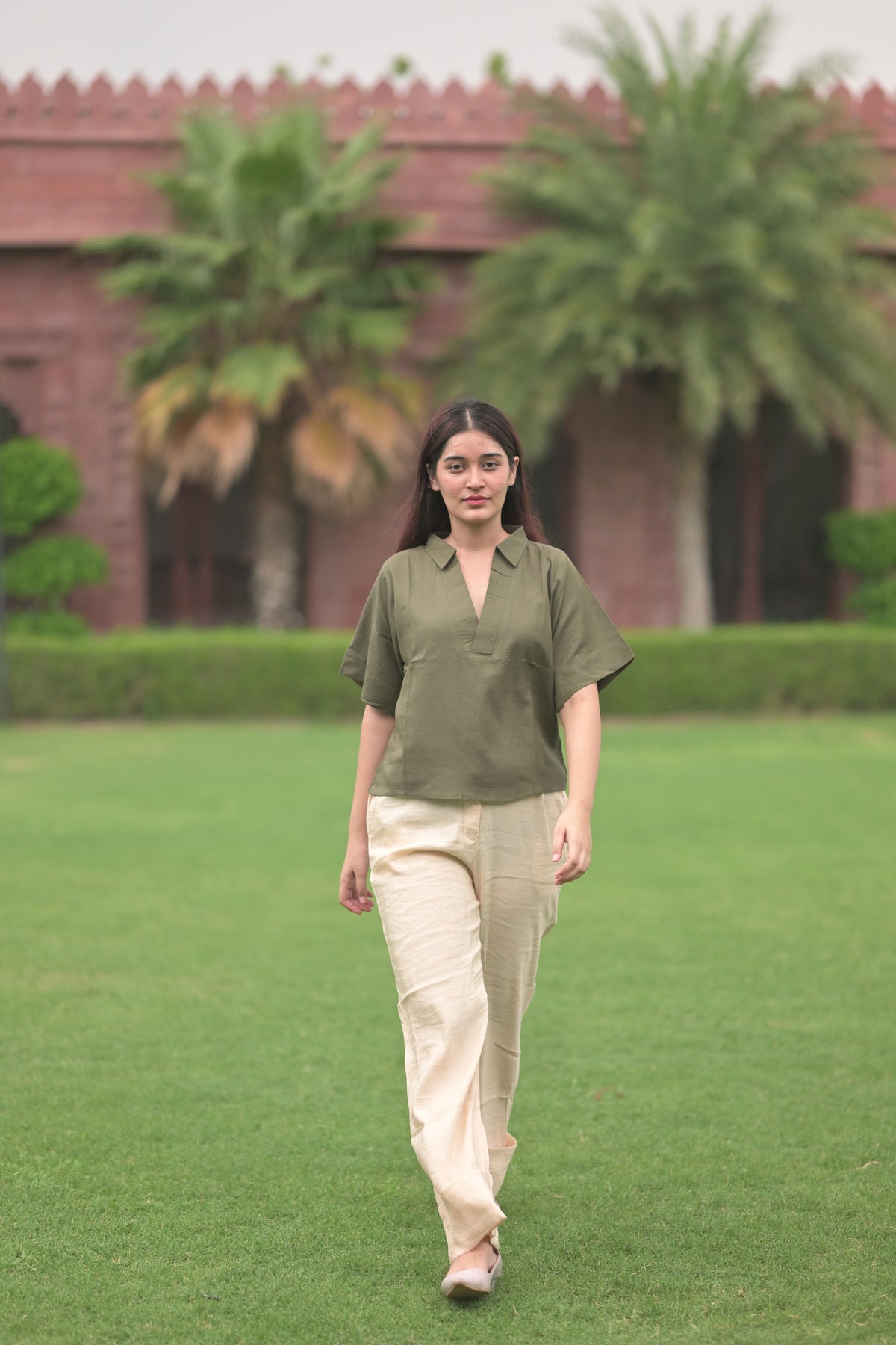 Sheer Collared Shirt