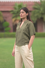 Sheer Collared Shirt