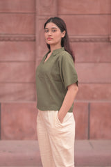 Sheer Collared Shirt