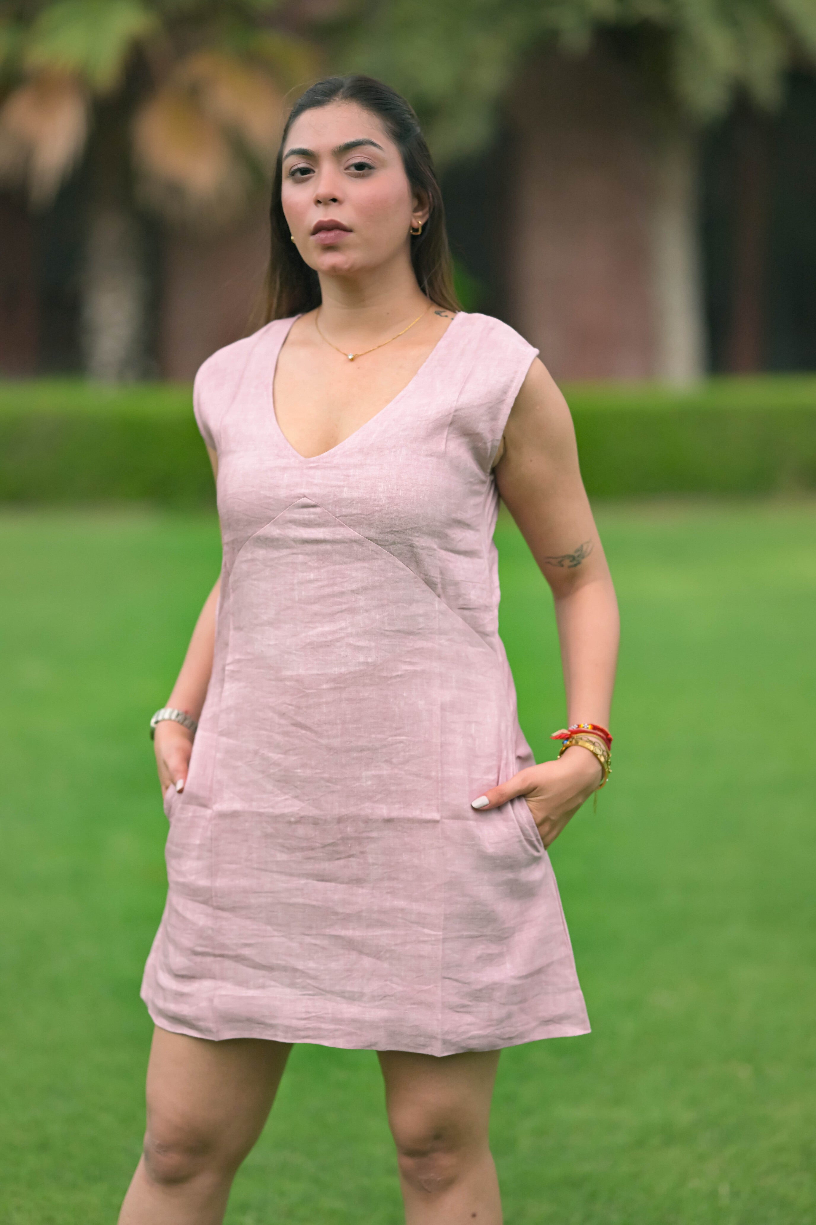 Fiery Elegance Mini Dress