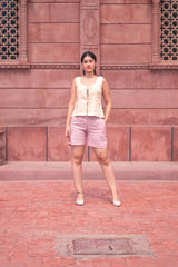 Linen Top and Tailored Shorts