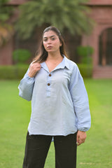 Shirt with Puffed Sleeves