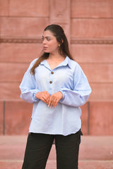 Shirt with Puffed Sleeves