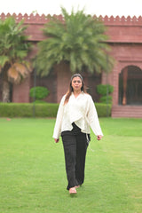 Minimalist Asymmetrical Wrap Shirt / Midnight Wrap
