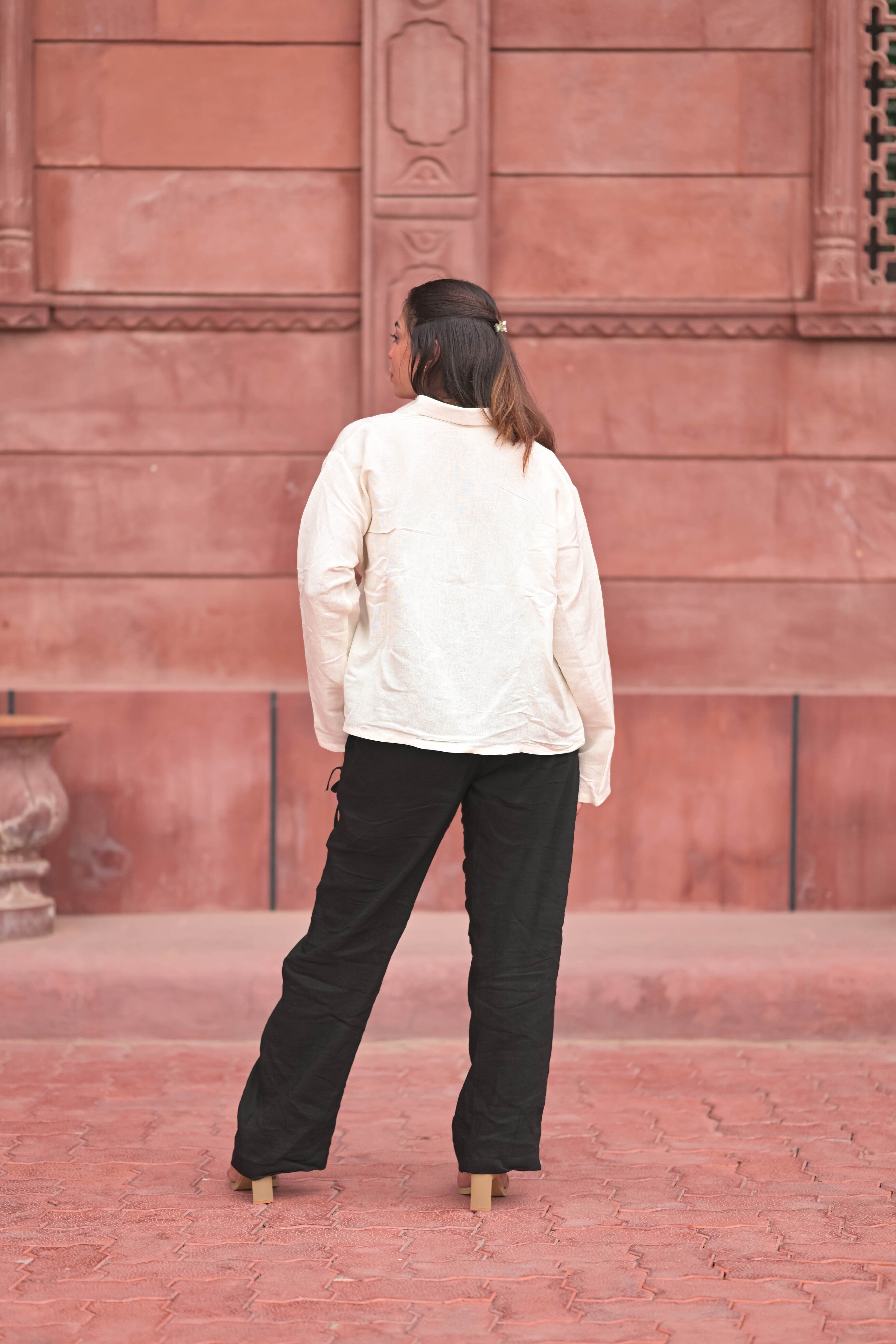 Minimalist Asymmetrical Wrap Shirt / Midnight Wrap